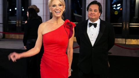 Kellyanne and George Conway - standing together