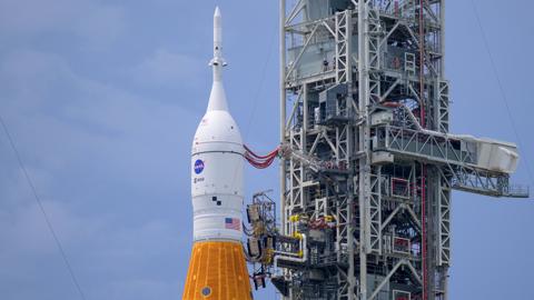 Orion on top of SLS