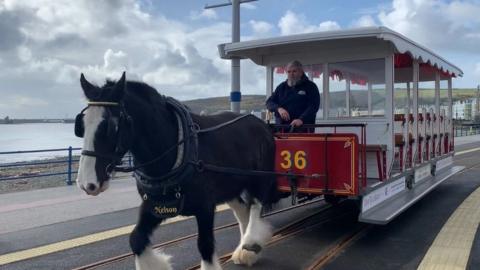 Horse tram on Douglas Promenade