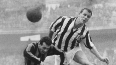 John Charles scoring for Juventus v Inter Milan