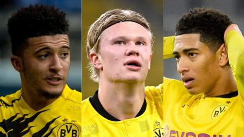 Jadon Sancho, Erling Braut Haaland, Jude Bellingham