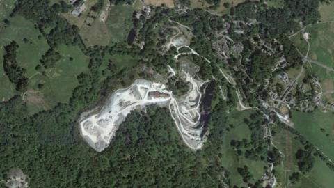 Aerial image of the quarry