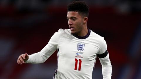 Jadon Sancho playing for England