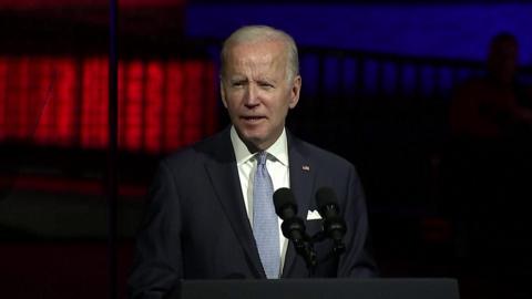 Biden giving speech in Scranton, Pennsylvania