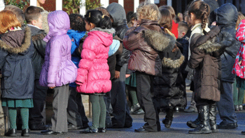 Children in school playground