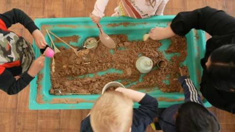 Nursery school children