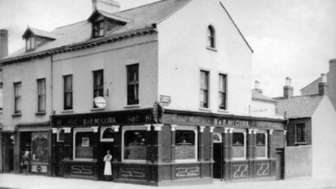 Patrick McGurk pictured outside his pub