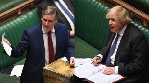 Keir Starmer and Boris Johnson