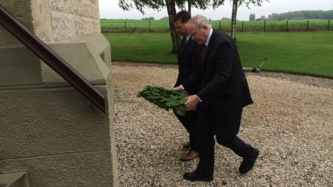 Mr McGuiness laying a wreath