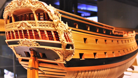 Scale model of Danish warship Printz Friedrich