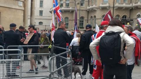 Protesters outside Broadcasting House