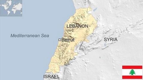 map of Lebanon