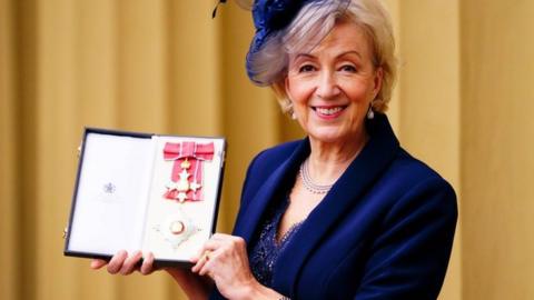 Dame Andrea Leadsom after being made a Dame Commander of the British Empire for services to politics