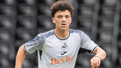 Filip Lissah playing for Swansea Under-21s this season