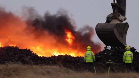 Landfill site fire prompts warning to shut windows
