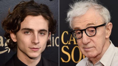 Timothee Chalamet and Woody Allen