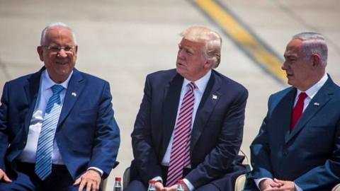 Reuven Rivlin; Donald Trump; Benjamin Netanyahu