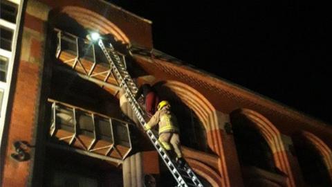 Firefighter at Concert Square