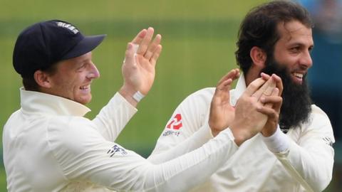 England celebrate against Sri Lanka