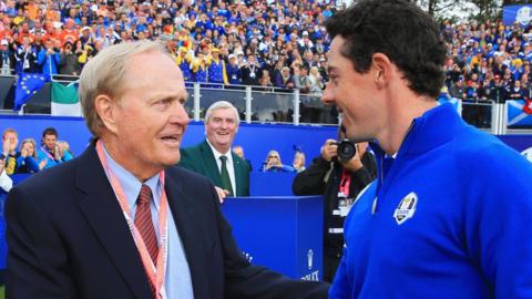 Jack Nicklaus with Rory McIlroy