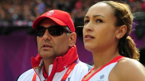 Toni Minichiello with Jessica Ennis-Hill