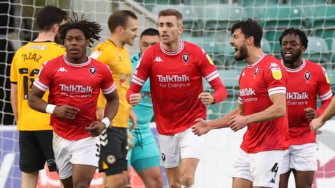Salford celebrate goal