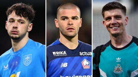 James Trafford, Lucas Chevalier and Nick Pope