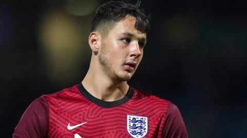 James Trafford with one of England's age-group national teams