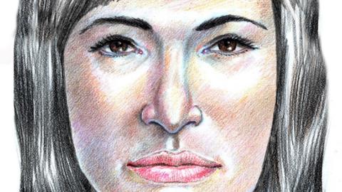 Updated forensic drawing of the Isdal Woman