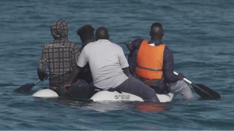 Migrants in boat