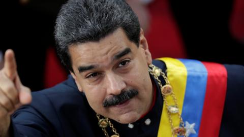 President Nicolas Maduro arrives for a session of the National Constituent Assembly at Palacio Federal Legislativo in Caracas, August 10, 2017