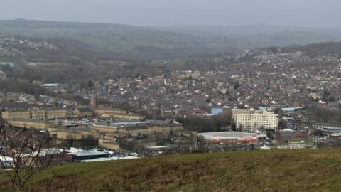 Hillsborough seen from Parkwood Springs, Sheffield