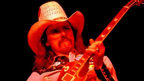 American rock and blues group The Allman Brothers Band perform onstage, Chicago, Illinois, May 24, 1979. Pictured is guitarist Dickey Betts