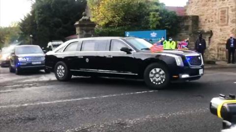 President Joe Biden's motorcade was spotted leaving a hotel near Kirknewton in West Lothian.