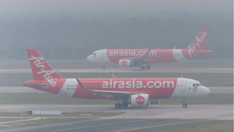 AirAsia planes at KL airport
