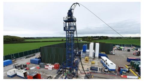 Cuadrilla fracking site at Preston New Road, Lancashire