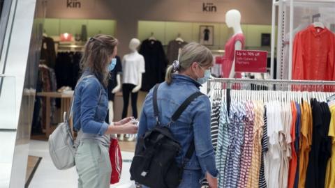 Shoppers in John Lewis store