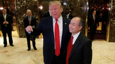 Donald Trump and Softbank CEO Masayoshi Son