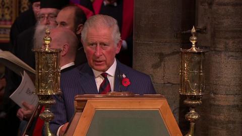 Prince Charles giving his reading