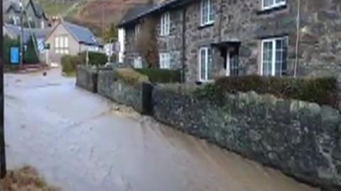 Flooding in Llanrhaeadr-ym-Mochnant