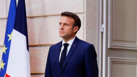 Image shows Emmanuel Macron