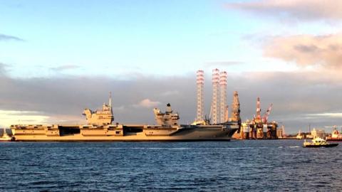 HMS Prince of Wales in Invergordon