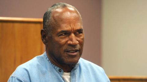 OJ Simpson looks on during his parole hearing at the Lovelock Correctional Center in Lovelock, Nevada on July 20, 2017