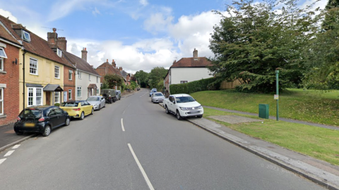 High street in Downton, Wiltshire