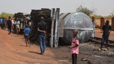 Site of tanker blast in Niamey, Niger