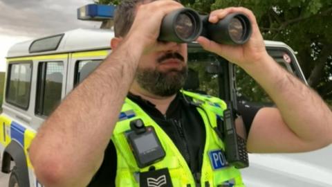 Wiltshire's Rural Crime Team scan Salisbury Plain for hare coursers