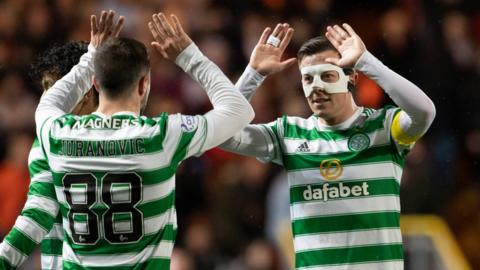 Celtic captain Callum McGregor opened the scoring at Tannadice