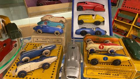 Dinky toy collection at Brighton Toy and Model Museum