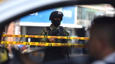 Colombian military guard the streets of Cali after violent day of protests