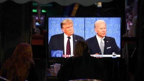 Trump and Biden in the first debate